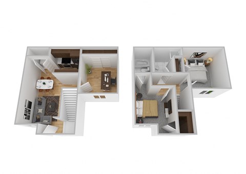 2 Bedroom with Den 1.75 Bath Town House